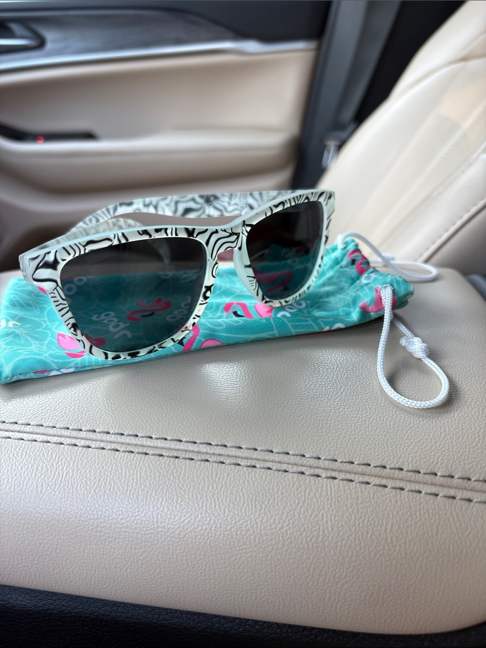 White Zebra-Print goodr Sunglasses